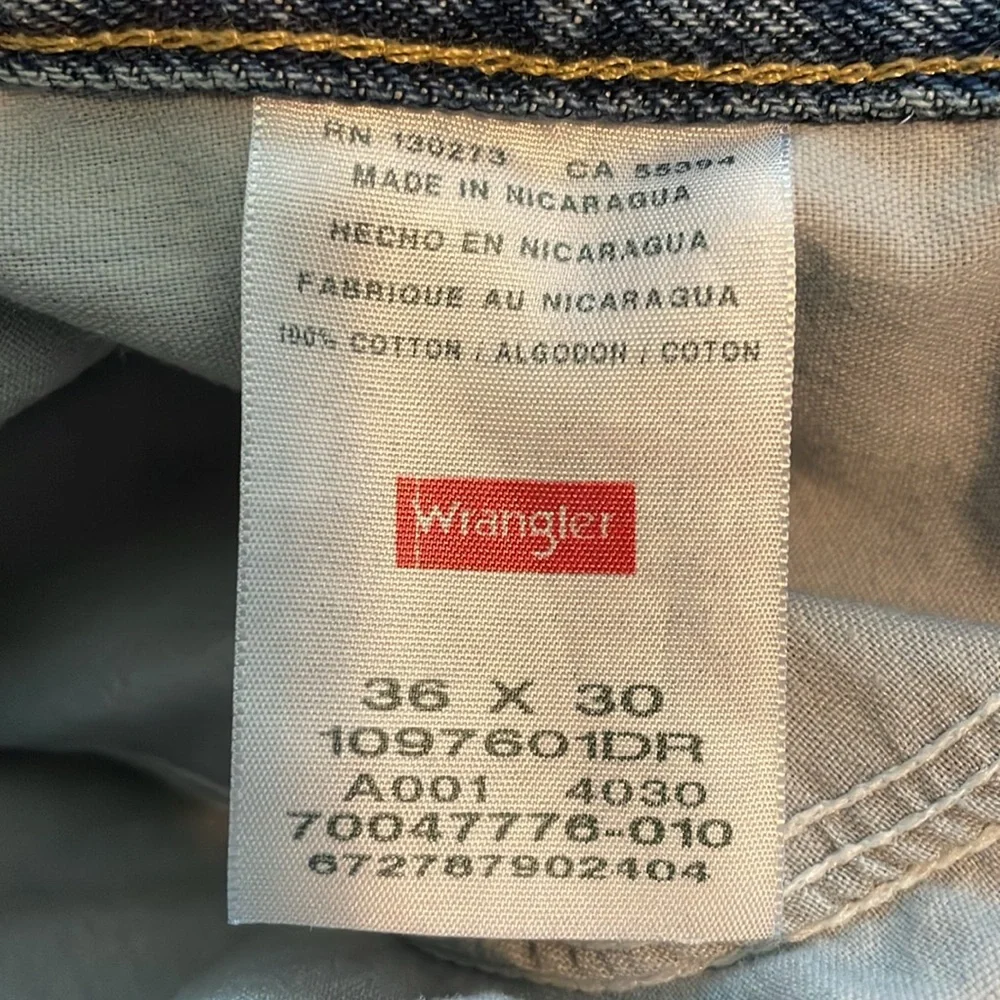 WRANGLER 5-Pocket Denim Jeans, Men’s Size 36x30, Blue